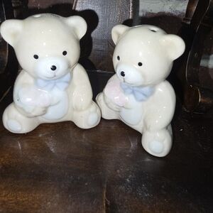 Salt & Pepper Vintage Teddy Bear Shakers